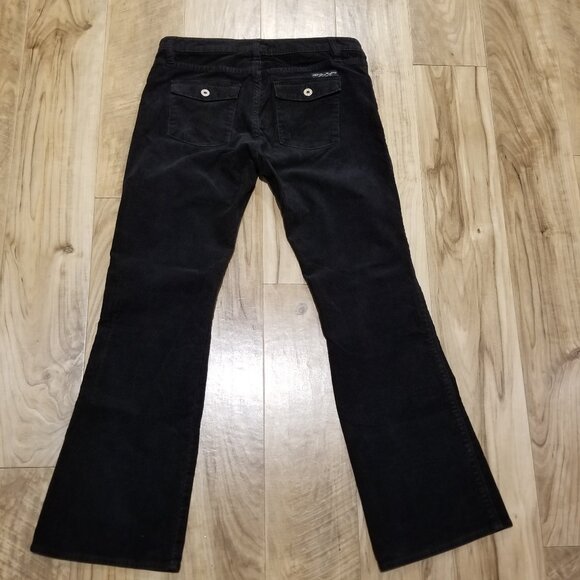 VTG Polo Jeans Company 8x30 Mid Rise Corduroy Pants Rigid Cotton Boot Cut Black - Picture 5 of 11
